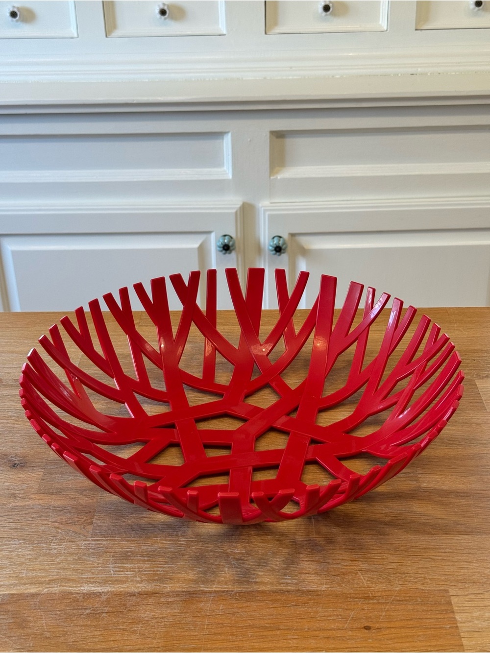 🍎 Mueller Austria Red Coral Branch Fruit Bowl | Modern Sculptural Basket